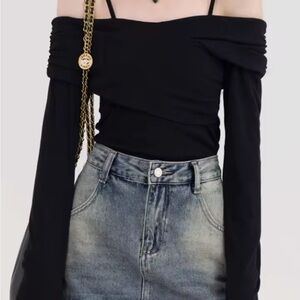 Black Off-Shoulder Top
